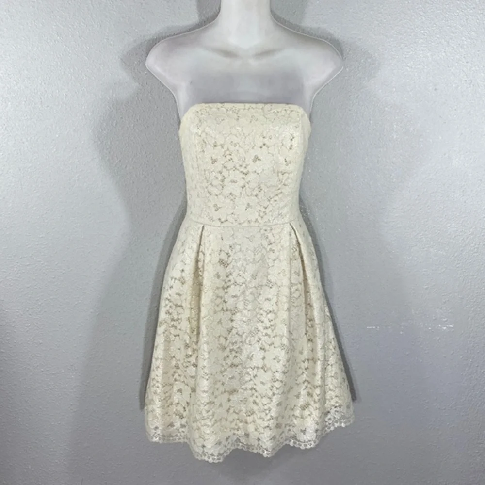 Lilly Pulitzer Marielle Cameo White Strapless Flare Dress NN1 - Picture 9 of 13